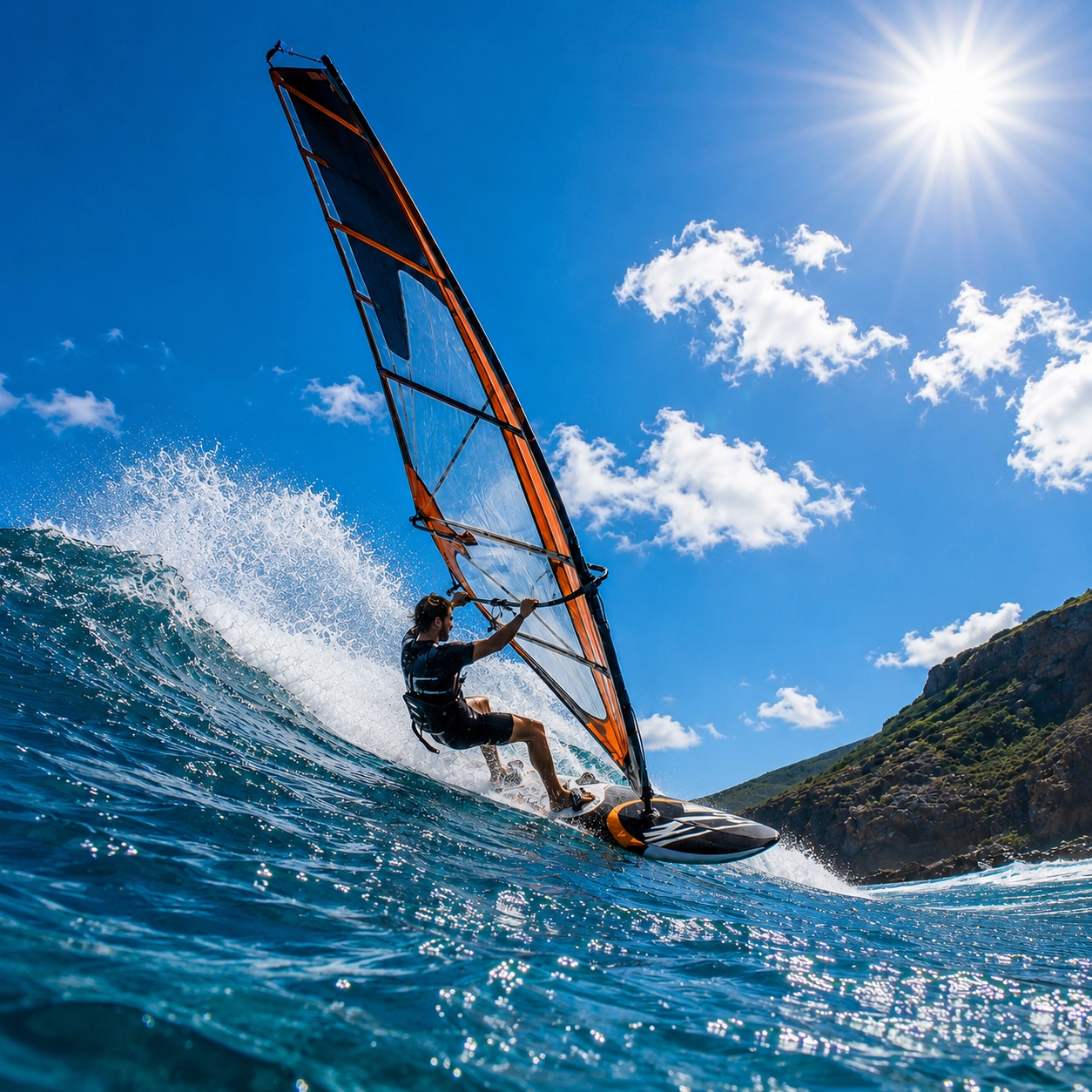 Windsurfing na morju